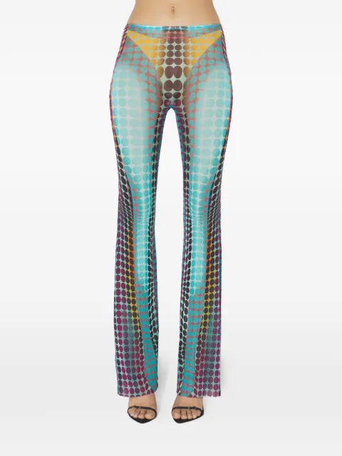Jean Paul Gaultier Re-edition flared printed trousers Blue 2601WTR066M018P