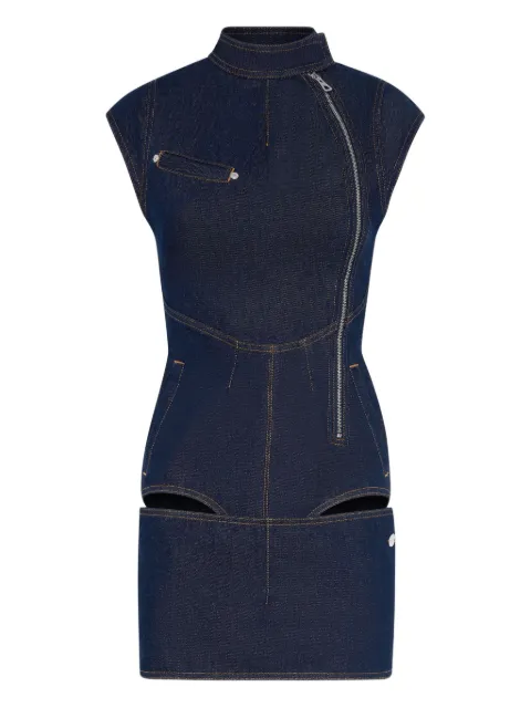 Jean Paul Gaultier La Robe zipped denim mini dress Blue 2601WDR128D024
