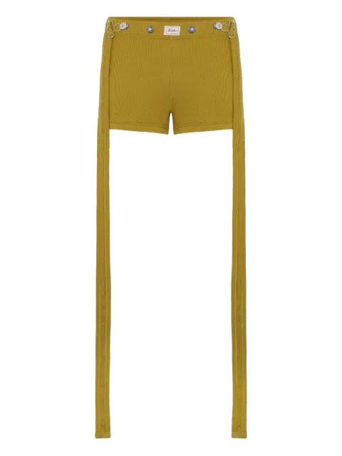 Jean Paul Gaultier ribbed patch-detail trousers Yellow 2601WTR059J014