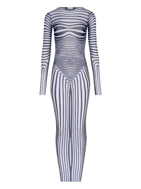 Jean Paul Gaultier The Body Morphing long-sleeves maxi dress White 2601WDR132M019P