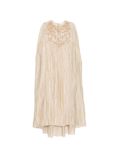 SHATHA ESSA bead-embroidered maxi dress Neutrals RDFE2613