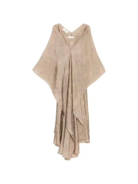SHATHA ESSA draped maxi dress Neutrals RD2616