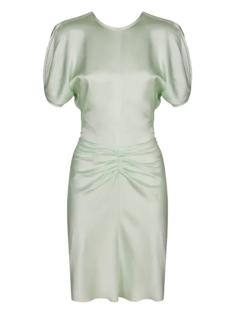Victoria Beckham draping short-sleeve mini dress Green 1126WDR006087F