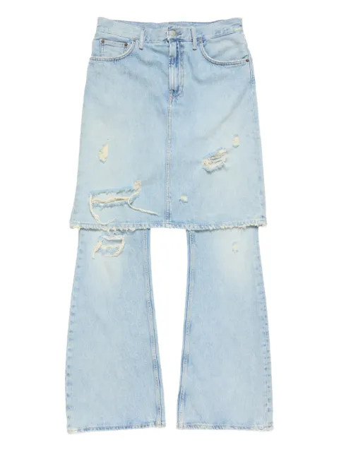 Acne Studios distressed panelled jeans Blue AK1008
