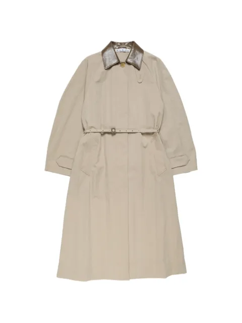 Acne Studios belted leather-collar coat Neutrals A90696