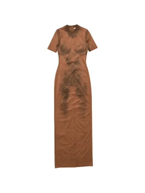 Acne Studios trompe-l’œil suede dress Brown A20910