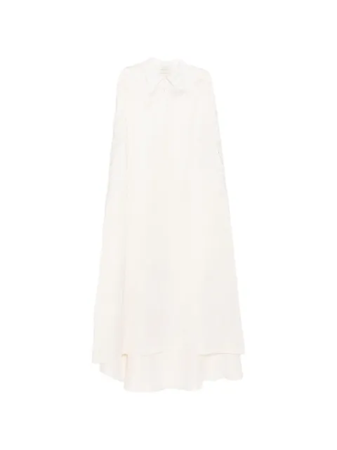 SHATHA ESSA floral-embroidered maxi dress Neutrals RD2601