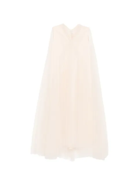 SHATHA ESSA faux-pearl embellished maxi dress Neutrals RD2605