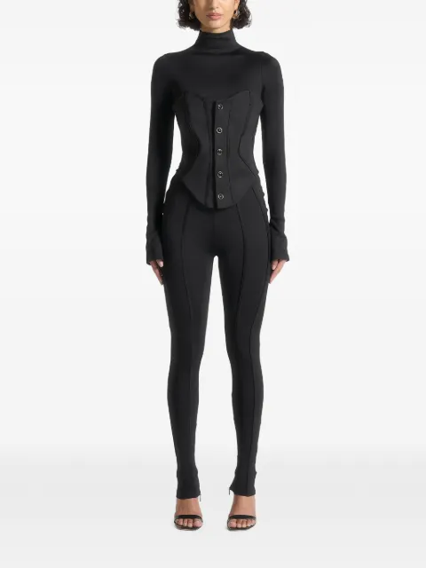 Manière De Voir contour jumpsuit with buttoned corset Black WMN4082
