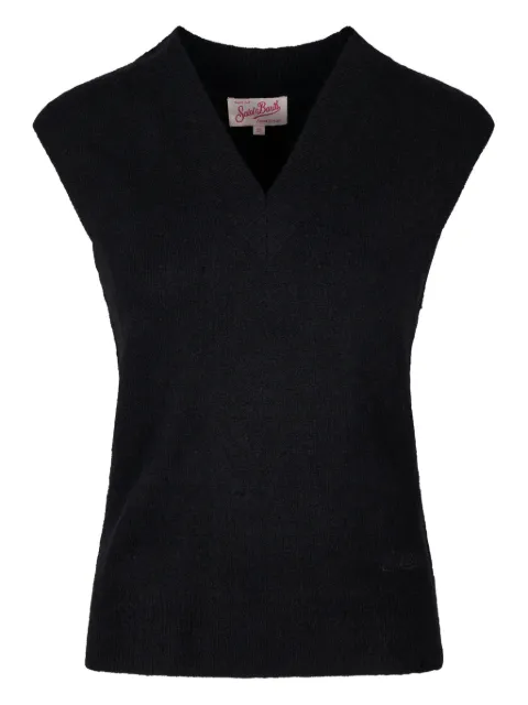 MC2 Saint Barth v-neck sleeveless top Black ZOY000100037I