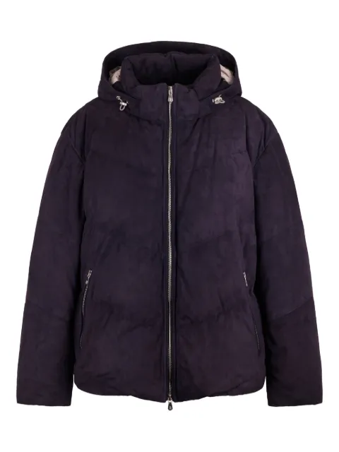 Brunello Cucinelli zip-up hooded jacket Blue MPCLF2046C4254