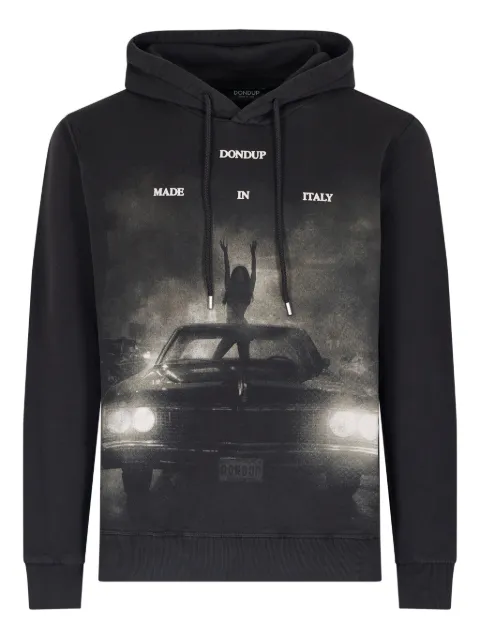 DONDUP graphic hooded hoodie Black UF766KF0151LP2999