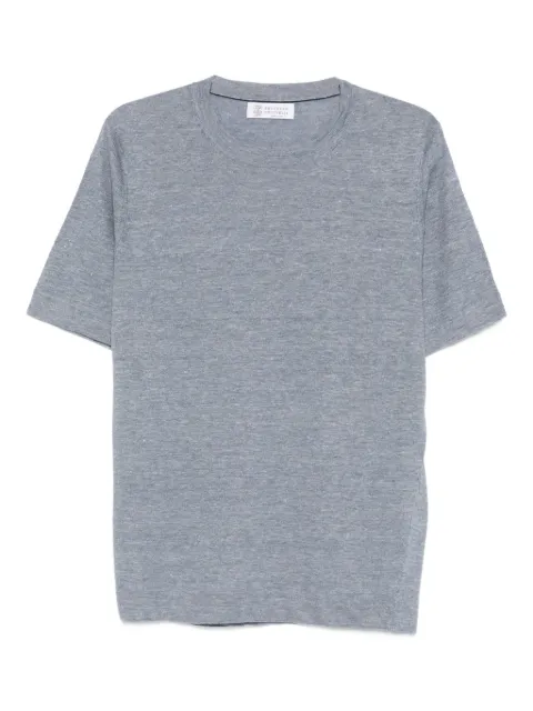 Brunello Cucinelli short-sleeve sweater Blue M2L00340C7864