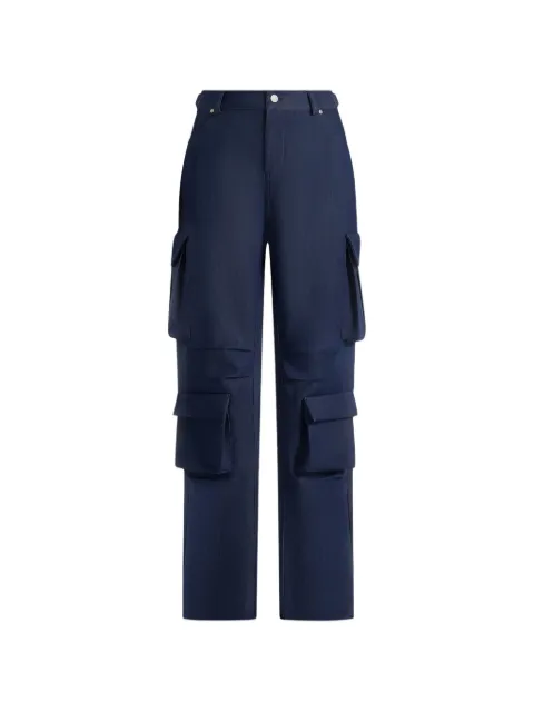 Manière De Voir Emilie high waisted cargo pants Blue WMN42242