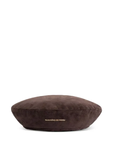 Manière De Voir Anya suede beret Brown ACC11211