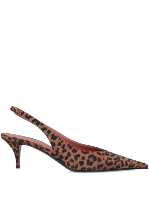 Amina Muaddi 55mm Anok slingback pumps Brown 15S365620ANO