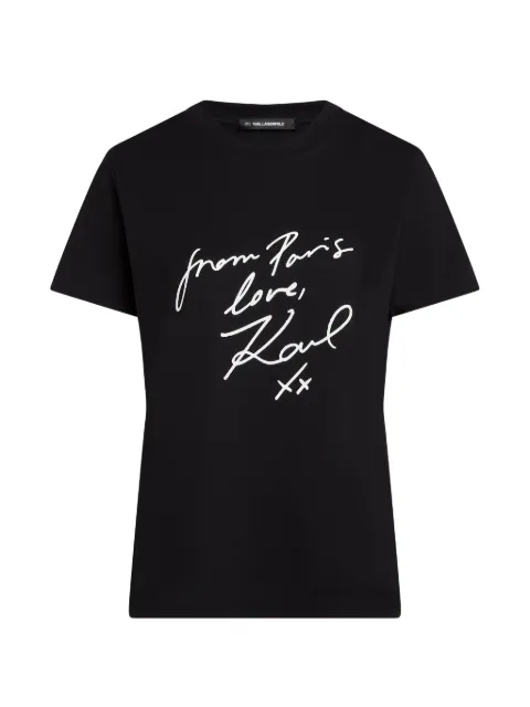 Karl Lagerfeld graphic-print T-shirt Black B2W17104999