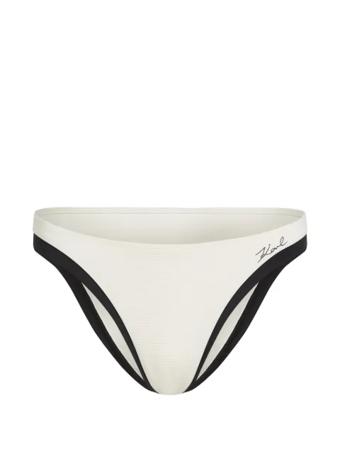 Karl Lagerfeld Signature cheeky bikini bottoms Neutrals B2W46023B09