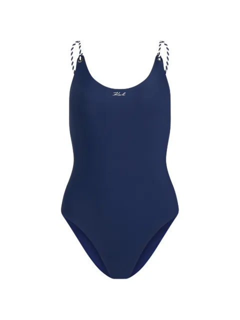 Karl Lagerfeld Signature nautical swimsuit Blue B2W460192FS