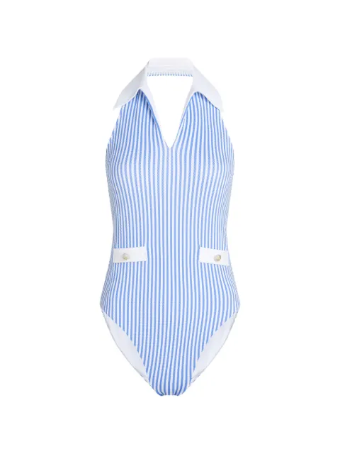 Karl Lagerfeld Hotel Karl cheeky swimsuit Blue B2W460071GU
