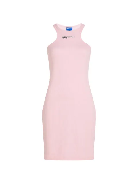 Karl Lagerfeld Jeans ribbed logo midi dress Pink B2W130461IF