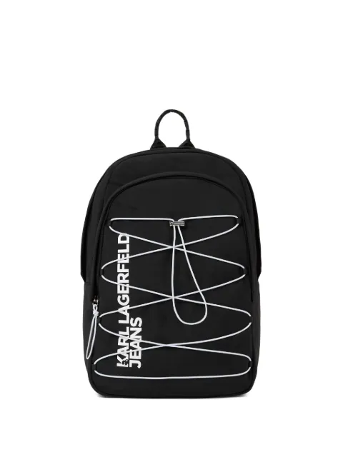 Karl Lagerfeld Jeans string utility backpack Black B2M30160