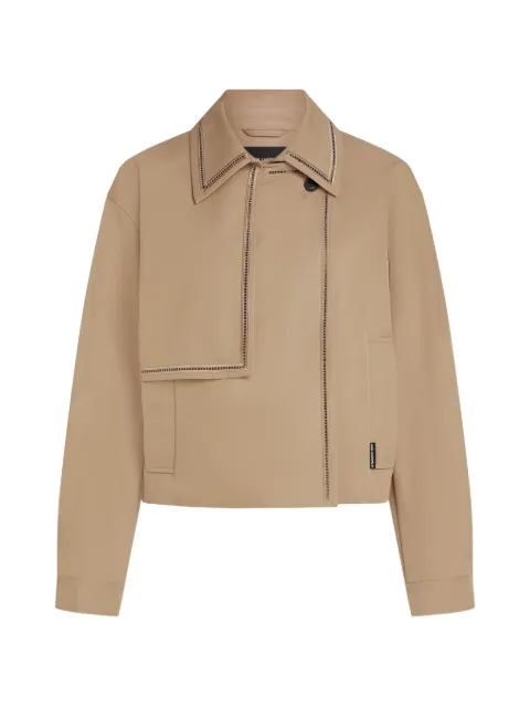 Karl Lagerfeld cut-out embroidery short trench coat Neutrals B2W150021LG