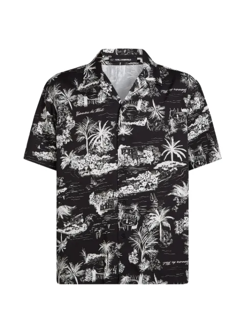 Karl Lagerfeld vacances print shirt Black B2M16003999
