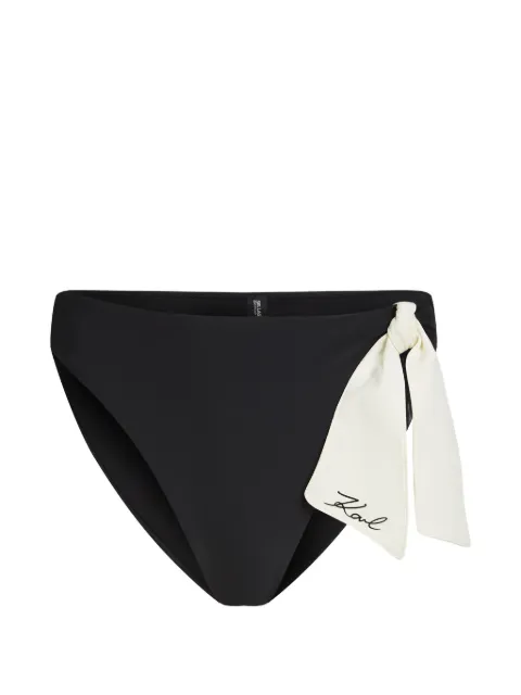 Karl Lagerfeld bow-detail cheeky bikini bottoms Black B2W46028999