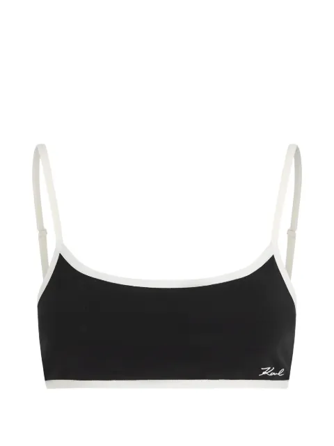 Karl Lagerfeld signature bandeau bra Black B2W47008999