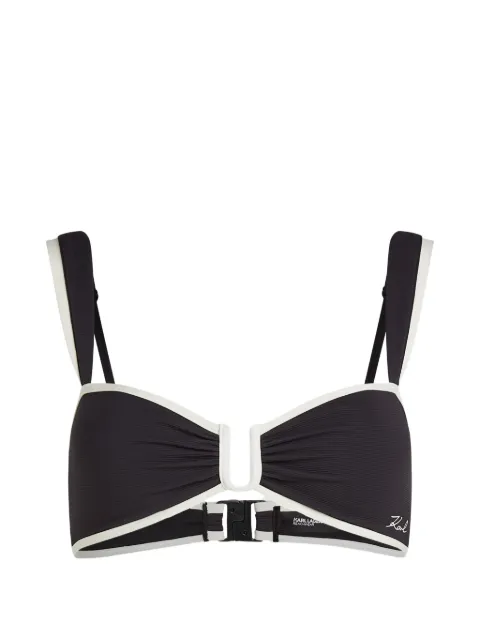 Karl Lagerfeld Signature bandeau bikini top Black B2W46022999