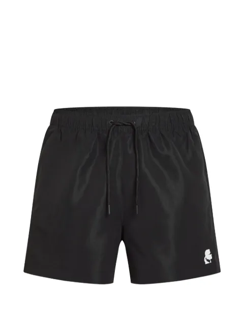 Karl Lagerfeld logo drawstring swim shorts Black B1M46011999