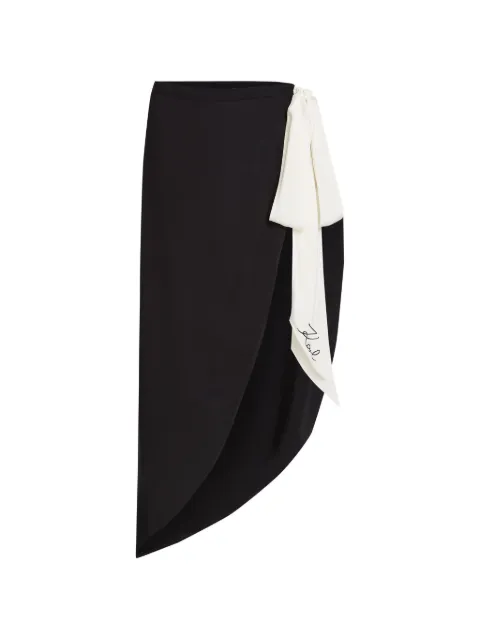 Karl Lagerfeld sheer bow pareo Black B2W46035999