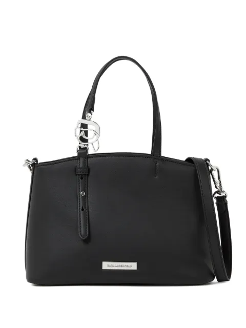 Karl Lagerfeld small logo-plaque tote bag Black B2W30058999