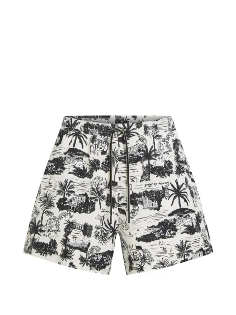 Karl Lagerfeld graphic-print swim shorts Neutrals B2M460401GW