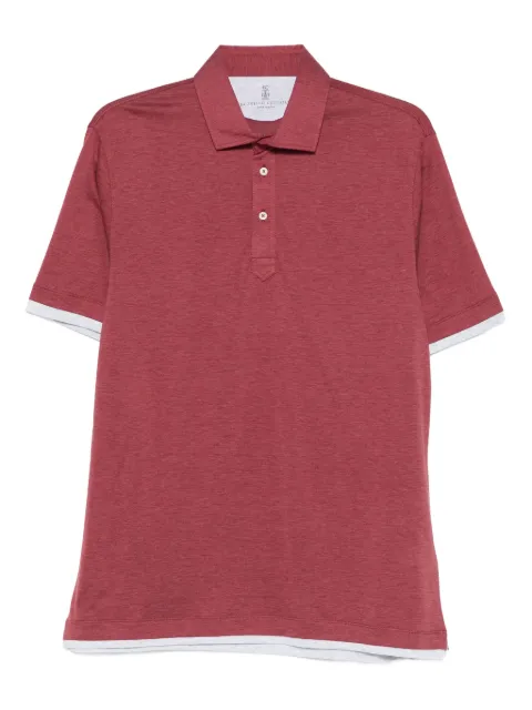 Brunello Cucinelli short-sleeve polo shirt Red MR8333966CMK02