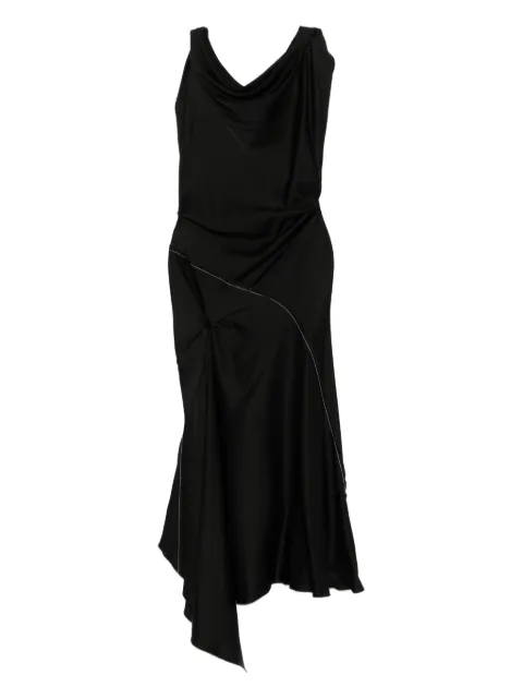 Victoria Beckham cowl-neck asymmetric dress Black 1126WDR006029A