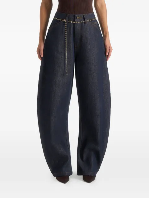 Manière De Voir Enora hourglass jeans with chain Blue WMN4391