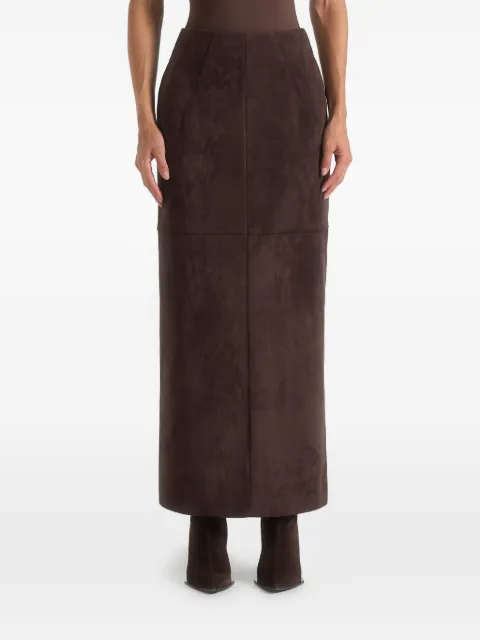 Manière De Voir Celie suede maxi skirt Brown WMN4499