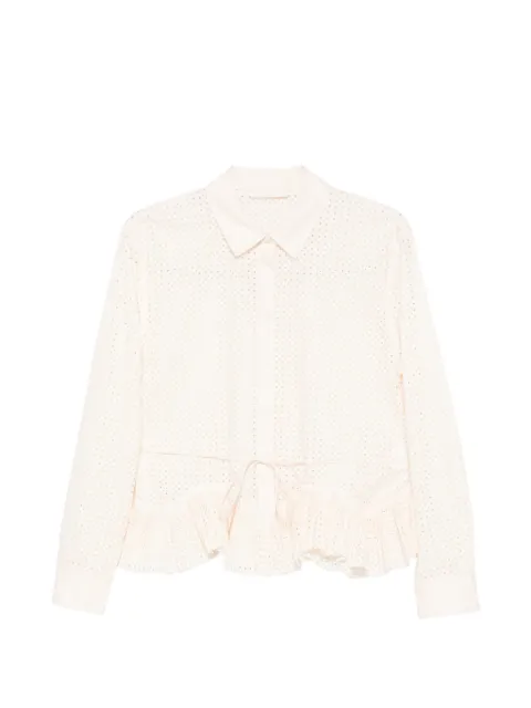 Ulla Johnson Kelila cut-out long-sleeve shirt Neutrals PS260240