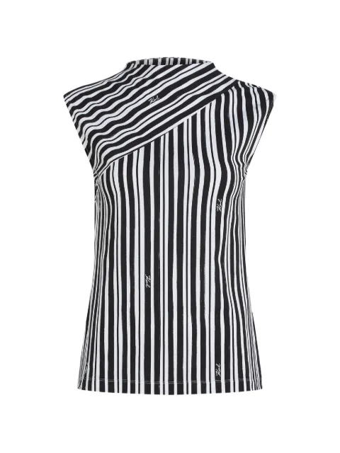 Karl Lagerfeld striped-pattern top Black B2W170142NE