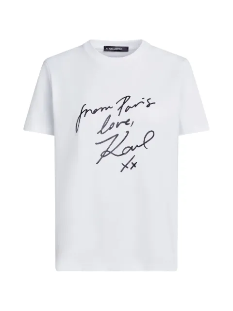 Karl Lagerfeld graphic-print T-shirt White B2W17104100