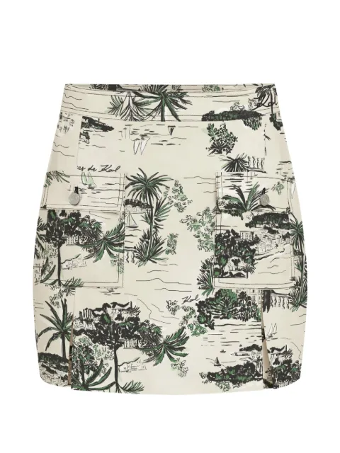Karl Lagerfeld mini printed pocket skirt Neutrals B2W120131GW