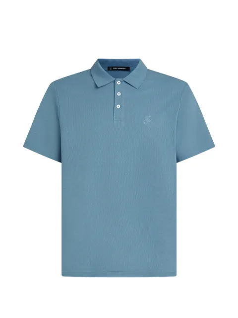Karl Lagerfeld kameo logo pique polo shirt Blue A2M170992NH