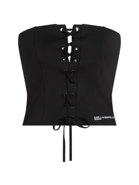 Karl Lagerfeld Jeans lace-up top Black B2W17088999