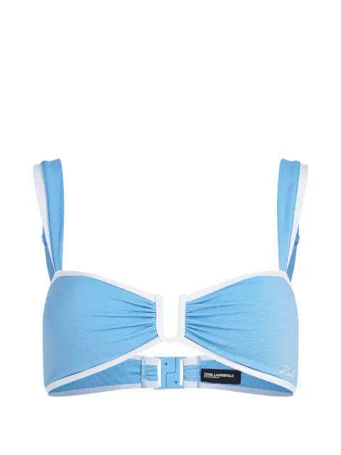 Karl Lagerfeld Signature bandeau bikini top Blue B2W46022349