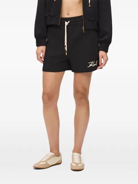 Karl Lagerfeld logo-detail shorts Black B2W10124999