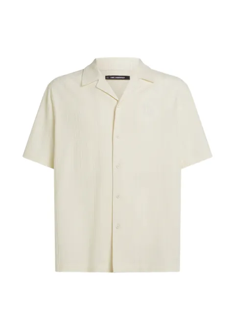 Karl Lagerfeld Textured short-sleeved shirt Neutrals B2M16005B09