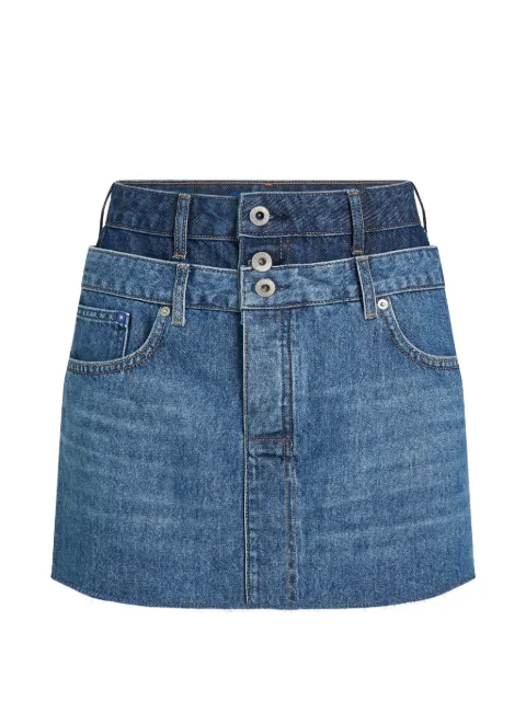 Karl Lagerfeld Jeans double-waist denim mini skirt Blue B2W120251EK