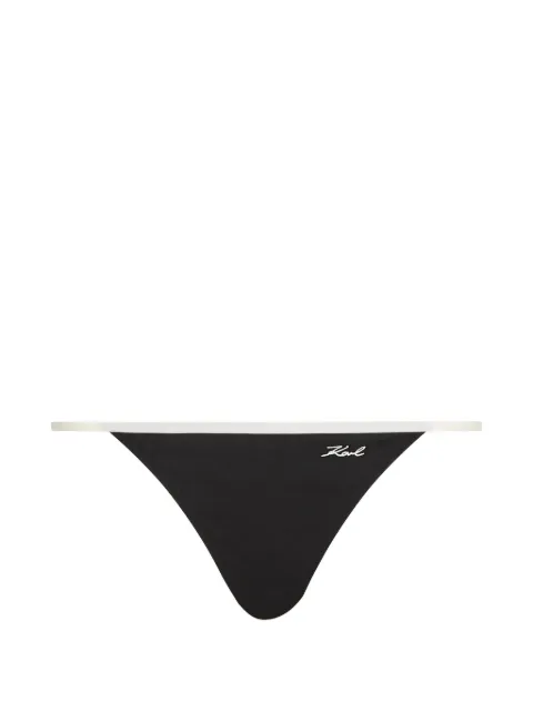 Karl Lagerfeld DNA signature thong Black B2W47010999